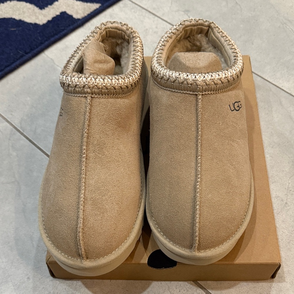 UGG Beige Suede Slip-Ons